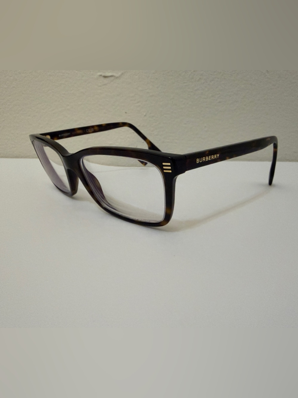 Burberry Tortoiseshell Square Frames in Brown and Black
